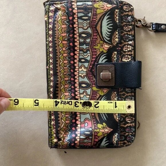 Sakroots Wristlet Wallet Aztec Design Zipper Snap Closure Multicolor - Picture 5 of 12